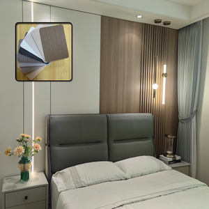 แผ่นไม้ไผ่ PVC เรซินคาร์บอนที่ทันสมัยกันน้ำกันความชื้นสำหรับการตกแต่งผนังภายในอพาร์ตเมนต์ - Product Image 2