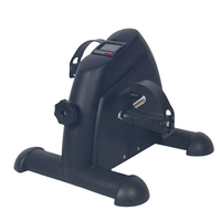 Mini vélo d'exercice en métal, pédalier portable, entraînement des jambes et des bras, résistance réglable avec écran LCD, pour femmes et hommes