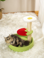 Jouets pour chats Happy Cat, arbre à chat interactif en forme de fleur, vente en gros, griffoir en bois pour chat