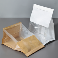 Vente en gros logo personnalisé Sac d'emballage alimentaire en plastique kraft écologique étanche avec fenêtre transparente transparente