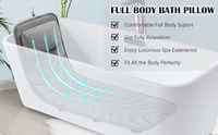 Oreiller de Bain Corps Complet Antidérapant Coussin de Baignoire Coussin de Luxe 3D Air Mesh Corps Complet Tapis de Bain avec Oreiller
