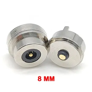 Mini conector magnético de alta corriente, 6mm y 8mm de diámetro, Pogo Pin macho y hembra, 1 polo, 3A, 5A, LED, carga electrónica inteligente de corriente continua