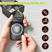 Boîte à clés en cuir PU avec logo personnalisé, blocage du signal RFID, étui de rangement pour clés de voiture, fermoir doré, porte-clés, maison, bureau, antivol, portable