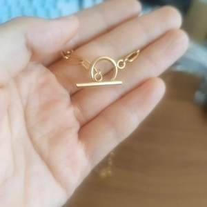 Rantai klip kertas, kalung rantai leher tidak pudar Stainless <span class=keywords><strong>Steel</strong></span> OT gesper kertas 18K untuk wanita - Product Image 2