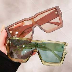 Gafas de Sol Cuadradas Extra Grandes de Moda Retro para Mujer, Lentes de una Pieza en Colores Pastel, Venta al por Mayor - Product Image 4