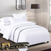 Ensemble de draps blanc Hote Drap de lit de luxe Queen King Size 100% coton Linge de lit d'hôtel