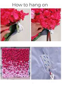 Fourni à <span class=keywords><strong>ETSY</strong></span> Hot White Rose Fleur Artificielle Panneau Mural Home Shop Party Holiday Wall Decor Photo Wedding Party Backdrop - Product Image 6