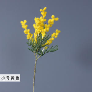 Fleurs artificielles en soie Mimosa Wattle, courtes et longues tiges, fausse feuillage pour la décoration intérieure et les arrangements <span class=keywords><strong>de</strong></span> mariage - Product Image 6
