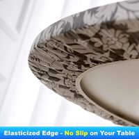 Huihe Haute Qualité Qound Cercle Gris et Blanc Tie Dye Nappe Rouleau En Plastique Nappe En Plastique pour La Restauration