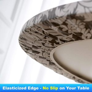 Huihe High Quality Qound <strong>Circle</strong> Grey and White Tie Dye Table Cloth Roll Plastic Plastic <strong>Tablecloth</strong> for Catering - Product Image 5