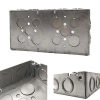 KO's 3-Band Junction Box Galvanized Steel Silver Rectangular Electric Outlet Enclosure for Electronics & Instruments 3-Gang