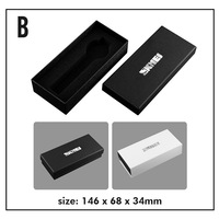 Boîtes en fer pour montres de la marque Skmei, couleur bleue, ensemble de boîtes avec couvercle, boîte d'origine, forme carrée / plate