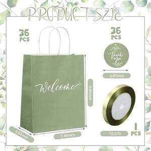 Sac cadeau en papier kraft personnalisé pour festival, anniversaire, fête, shopping, bijoux, mariage, avec votre propre logo - Product Image 2