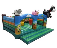 Grand pilier et faisceau gonflables 3D pour enfants, terrain de jeux de tondeuse gonflable