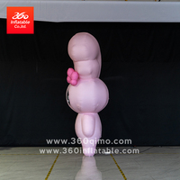 Modèle de dessin animé personnalisable mascotte adhésive structure d'étagère en métal avec personnage de lapin gonflable pour la publicité
