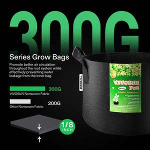 Bolsas de Cultivo de Fieltro Personalizadas de 1, 3, 5, 7, 10, 20, 30, 45, 50 y 100 Galones para Plantas de Interior y Patatas - Product Image 4