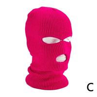 Bonnet pour moto, chapeau unisexe, coupe-vent, tricoté, 3 trous, masque de Ski, AA176
