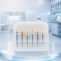 Grandes lime endodontiques rotatives NiTi bleues à activation thermique, à anneaux de codage couleur, instruments flexibles, tailles assorties pour usage clinique