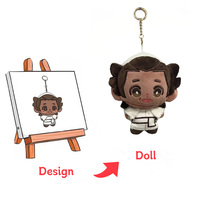 Porte-clés en peluche personnalisé sans minimum de commande, mini-porte-clés en peluche, porte-clés anime en peluche, pendentif doux, porte-clés en peluche sur mesure