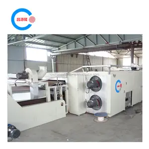 Circulated hot oil/direct burning type non-woven stiff waddings drying machine