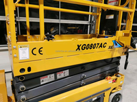 Plateforme élévatrice à ciseaux électrique XG0807AC, hauteur de travail 7800 mm, capacité de charge 230 kg, pour opérations de maintenance aérienne en intérieur