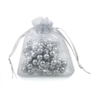 <span class=keywords><strong>Rosario</strong></span> Cattolico con Perle di Vetro Bianche e Nere da 8mm, Multicolore, con Immagine della Vergine Maria e Sacchetto - Product Image 6