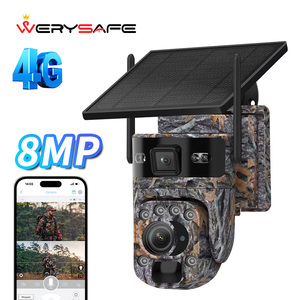 WERYSAFESAFE8MP 20x Kamuflajlı Av Kamerası 4G Wifi İzleme Açık Hava IP Ağ Güneş Enerjili Pil Avlanma Yaban Hayatı İzleme Kamerası - Product Image 1