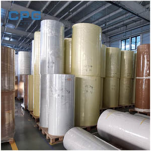 Papel Térmico Resistente a Desgarros al por Mayor de Fábrica, Material de Rollo Jumbo de Etiquetas Adhesivas Sensibles al Calor, Libres de BPA - Product Image 1