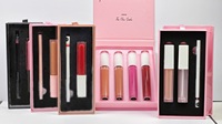 Vente en gros de coffrets cadeaux mats pour rouges à lèvres, nouvelle combinaison de maquillage 5 en 1, ensemble de gloss à lèvres imprimé, boîtes cadeaux de luxe de petite taille