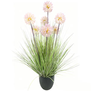 Plante en pot artificielle d'herbe d'oignon à bulbes de pissenlit, 100cm 200cm, pour décoration extérieure de mariage, en PVC souple, haute simulation, persistante - Product Image 1
