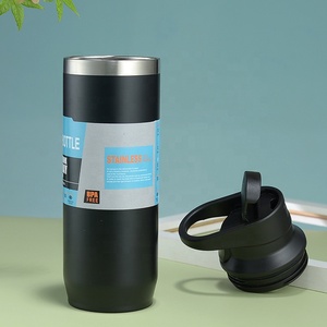 Vente en gros 500ml 17oz double paroi isolation bouteille d'eau sport en plein air portable poudre enduit fiole à vide avec couvercle <span class=keywords><strong>handke</strong></span> - Product Image 6