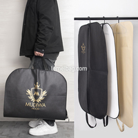 Housse de protection anti-poussière pour vêtements avec fermeture éclair et logo