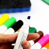 Marqueurs effaçables à sec non toxiques, format jumbo, personnalisables, à pointe biseautée, pour tableau blanc, avec écriture double face et 6 à 12 couleurs