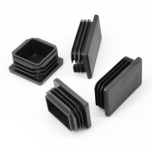Rugged Đen Vuông Nhựa PE Cắm Ống End Cap Ống Vuông Cắm Cho Đồ Nội Thất Kệ Máy Móc Phụ Kiện - Product Image 2