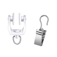 Ensemble de poulies à roulement silencieux pour rail courbé, accessoires pour rail de rideau en arc, spécial, lisse, résistant à l'usure, faible bruit, moderne