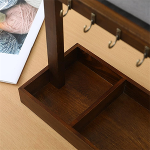 Wooden Jewelry <b>Key</b> Stand <b>Organizer</b> Entryway Tabletop Holder Rack for Home Decor - Product Image 4