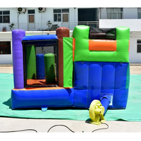 Vente d'usine Kaluen - Château gonflable tout-en-un pour l'extérieur avec filet de sécurité - Château gonflable commercial pour enfants pour fête d'anniversaire