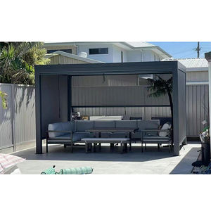 Pérgola de Aluminio de Diseño Moderno, Impermeable, con Techo para Jardín, Patio o Terraza, Tipo Gazebo, Desplegable, Blanca, en Oferta - Product Image 4