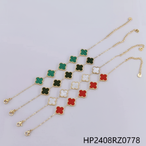 Da donna in acciaio inox regolabile catena oro braccialetto di moda ciondoli all'ingrosso gioielli alla rinfusa - Product Image 1