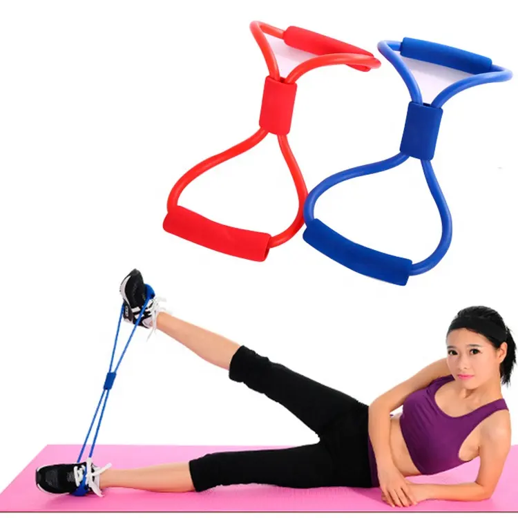 Nach Bunte Mädchen Brust Expander Yoga 8-wort Fitness Pull Seil