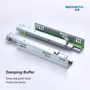 Dimetal 20 ''500mm ngăn kéo hướng dẫn mềm đóng cửa <span class=keywords><strong>undermount</strong></span> mở rộng đầy đủ có thể thu vào đường sắt ngăn kéo trượt - Product Image 5