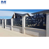 Clôture de jardin résidentielle en aluminium perforé de haute qualité, design moderne avec gravure laser 3D, isolation thermique, protection de la vie privée