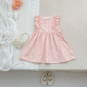 Nuovo <span class=keywords><strong>Vestito</strong></span> Estivo Casual da <span class=keywords><strong>Bambina</strong></span> 2026, Abito Senza Maniche con Fiocco Ricamato, Abbigliamento per Bambine 2-6 Anni, <span class=keywords><strong>Vestito</strong></span> da Principessa per <span class=keywords><strong>Bambina</strong></span> - Product Image 2