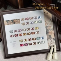 Nouvel ensemble de 36 gels à ongles multicolores effet œil de chat marron, longue tenue, sans HEMA, sans TPO, non toxique, pour salon de manucure UV