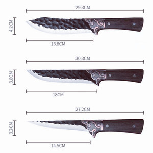<span class=keywords><strong>Couteau</strong></span> à viande mongol manuel Sharp avec lame en acier haute dureté et manche en bois pour l'abattage de porcs et de moutons, série 5Cr - Product Image 5