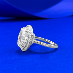 Nuevo S925 Plata <span class=keywords><strong>Diamante</strong></span> de alto carbono 8*<span class=keywords><strong>13</strong></span> Delgado Pigeon Protein Diamond Moda Anillo versátil Anillo Joyería de boda - Product Image 2