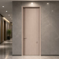 Porte intérieure en mélamine de style européen, design de porte simple avec cadre, portes en bois pour maison, hôtel, appartement