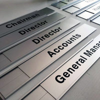 Porta-Nombres de Aluminio Personalizado para Montar en la Pared, Letrero para Puerta de Oficina, Placa con Nombre para Hospital