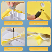 Jouet interactif 3-en-1 pour chat : Maison à fromage, jeu de tape-taupe, souris et plumes pour chats d'intérieur