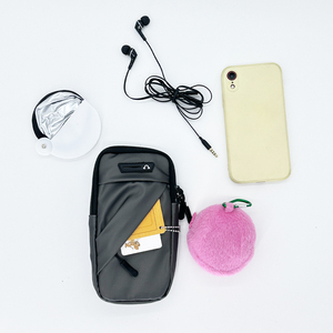 Pochette de bras réglable en PU pour le sport, le cyclisme et la course à pied, avec poches zippées, pour téléphone portable - Product Image 2
